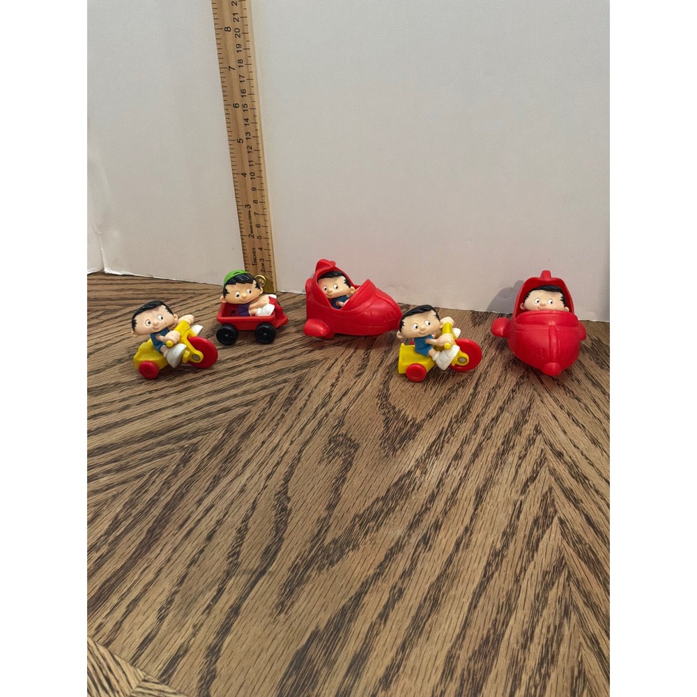 Vintage 90s Kids Bobbys World PVC Figure Toy Lot OS Red Yellow